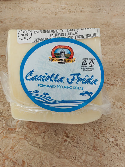 Caciotta frida ,fromage de brebis doux (pecorino Sarde dolce)